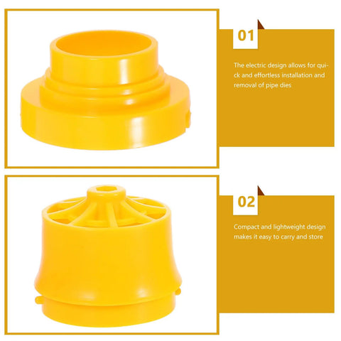 Awesome Glstooy Electric Pipe Threader Tool Set for Plumbing Pros Lightweight Plastic PVC threading kit includes yellow pipe dies.