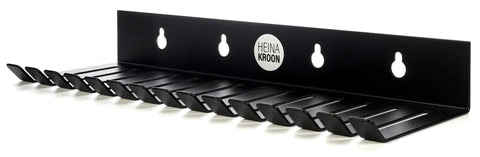 Black Eurorack Patch Cable Holder Wall Mount 14 Slots For 3.5mm Patch Cables And USB Or Lightning Cables No Fuss Easy Setup With Mounting Hardware