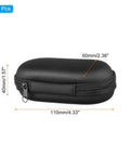 Slick Hardshell Eva Travel Case For Electronic Gear And Devices With Secure Zipper Closure Perfect For Multimeter Camera Cables And Earphones Flat Out Reliable Storage Black Two Pack, showing dimensions and zipper detail.