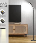 Cordless Tall LED Floor Lamp That Is Totally Lit With 42 LEDs, 3 Color Temperatures, 5 Brightness Levels, Touch Control