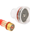 Transparent Glass Cup Welding Torch Accessory Gas Lens With Copper Collet Body, Pro Grade, High Temp Resistant, 2.4mm