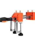 Home Table Bench Vise Clamp For Woodworking ABS And Stainless Steel Universal Clamp With Wood Pins For Bench Fixing Holding Small Pieces And Quick DIY Woodworking Tasks, orange table clamp