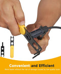 Person using Universal MC4 Disconnect Tool 6-In-1 Wrench, Heavy-Duty Metal Solar Connector Tool on PV Connector
