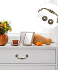 Vintage Cabinet Door Handle And Drawer Pull In Oil Rubbed Bronze Finish For Rustic Dresser Hardware On Kitchen Cabinets And Wardrobes European Style Home Improvement With Easy Install on white dresser with autumn decor