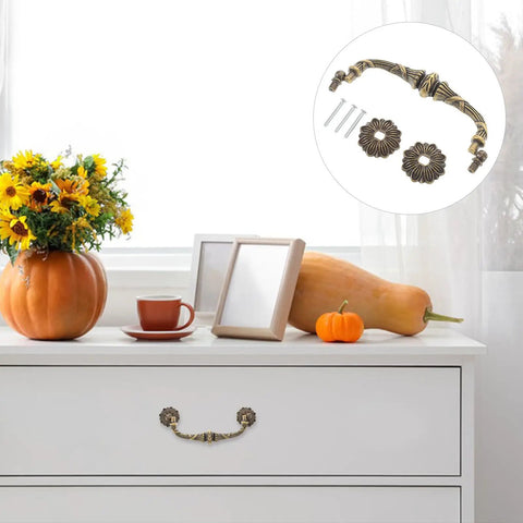 Vintage Cabinet Door Handle And Drawer Pull In Oil Rubbed Bronze Finish For Rustic Dresser Hardware On Kitchen Cabinets And Wardrobes European Style Home Improvement With Easy Install on white dresser with autumn decor