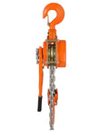 Side view of 3/4 Ton Lever Chain Hoist With 1650 Lbs Capacity, 10 Ft Chain Come Along, Heavy Duty Hooks for tough jobsite tasks