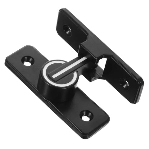 Heavy Duty Stainless Steel Slide Bolt Lock With Glow In Dark Night Light Feature And Pick Proof Ball Catch For Sliding Barn Doors Screens And Garden Gates No Sweat Install Smooth Glide Action black latch close-up.