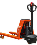 Heavy Duty Full Electric Pallet Jack Truck With Lithium Battery Powered Handling System For Warehouses And Factories 4400 Lbs Load Capacity, orange design