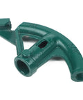 Heavy Duty Carbon Steel Conduit Bender Head For Manual Pipe Bending Works With Copper Aluminum And Gas Installations 5/8 Inch Size green metal angle view.