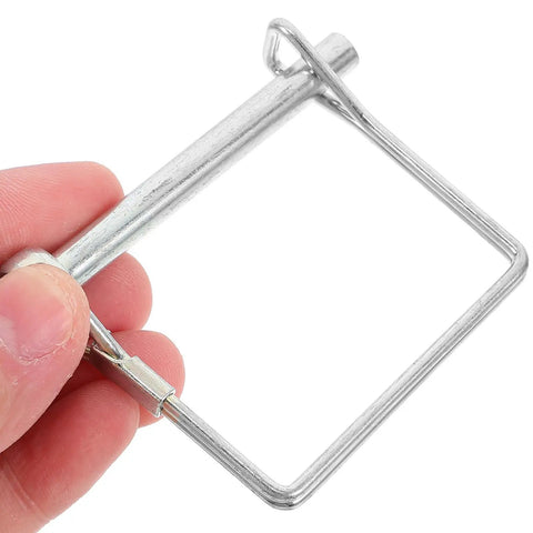 Heavy Duty 6 Pack Square Trailer Hitch Coupler Safety Pins With Lanyards Plus Locking Cotter Keys for secure fastening