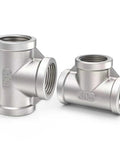 Stainless Steel 304 1 Inch NPT Female Tee Pipe Fitting 1 Inch By 1 Inch By 1 Inch Connector 2 Pack for plumbing