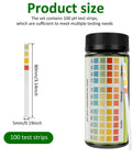 100 Pack Soil PH Test Kit With Litmus Paper Strips bottle and chart showing color scale from 3.5 to 9.0 range