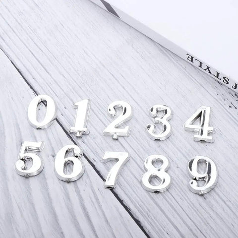 12 Piece Clock Numerals Kit For DIY Repair Arabic And Roman Digits Quartz Wall Clock Parts In Three Colors Plastic Durable Replacement