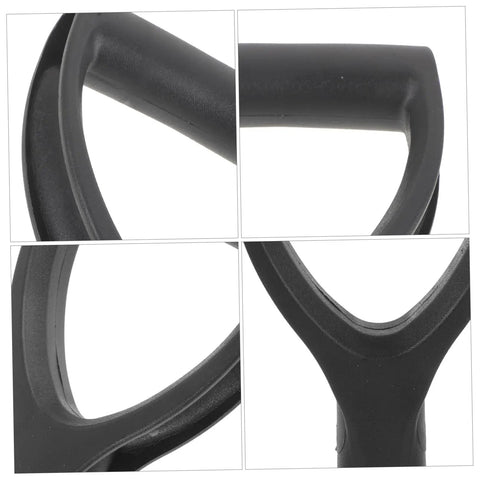 Replacement Shovel Handle For Hand Shovels, Durable Garden Tool Upgrade shown in black, ergonomic grip details.