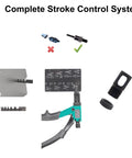 Grab This Badass 8-Inch Rivet Nut Gun Kit For Quick Repairs! Comes With Nine Mandrels And One Hundred Nuts For Metal Or Drywall Jobs. Perfect Stroke Control Makes Fastening Easy Plus Hard Case Keeps Gear Safe On Job Sites. stroke control chart with rivet nut gun and mandrels