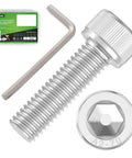 M4x16mm Hex Socket Cap Head Screws Set 150 Pieces, 304 Stainless Steel Metric Machine Screws With Hex Wrench DIN 912