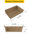 Dimensions of Durable Plastic Drawer Insert For Cabinets And Pantry, 15 Inch Wide By 4 Inch High, 18-1/2 Inch Depth