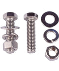 stainless steel hex bolt kit with nuts, flat and lock washers
