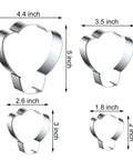 Hot Air Balloon Cookie Cutter Set Four Piece Kit In Stainless Steel With 5 Inch 4 Inch 3 Inch And 2 Inch Shapes for baking.