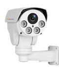 5MP POE Security Camera With Outdoor PTZ 2592x1944 HD 5X Optical Zoom Night Vision Motion Detection Remote Viewing With Free App Easy Smartphone Access For Home And Office Surveillance mounted on wall