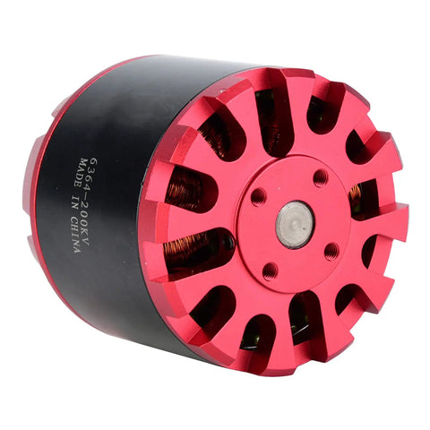 Beefy 2300W Brushless Sensorless Motor 6364 Size 200KV For Electric Scooters And Skateboards 24 To 36V Ready with red casing