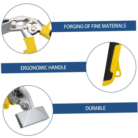 Ergonomic Hand Seamer Tool For Ductwork And Metal Panels With Non Slip Handles For Easy Operation And Reduced Fatigue Perfect For HVAC Electrical Projects - close-up on steel construction and ergonomic grip