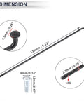 Universal Bicycle Spokes And Nipples Kit 13G 130Mm Length 36 Spokes 36 Nipples Black 45 Steel Durable with dimensions