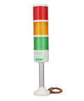 Three Layer LED Stack Tower Light for CNC Machines and Automatic Production Lines 24 Volt Aluminum Alloy Signal Indicator Lamp with Bright LED Beacon and Clear Three Stage Visibility