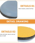 Close-up of Huge Win Ultra Grip Furniture Sliders showing wear-resistant PTFE material with adhesive backing for easy installation.