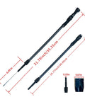 Flexible 21.79 Inch Oil Dipstick For LS Truck Engines Black Housing With Quart And Liter Markings, dimensions labeled