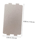 6Pcs Mica Sheet Thermal Pad Kit For Microwave Oven Waveguide Cover And Heat Insulation Easy To Cut, showing sheet dimensions