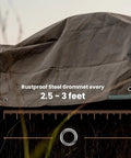 Heavy Duty 18 Oz Canvas Tarp Waterproof And UV Resistant With Rustproof Grommets For Industrial And Commercial Use on hay bale