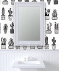 Heavy Hitter Commercial Wallpaper Featuring Bold Botanical Prints And Soft Linen Texture, Pvc Free Paste To Paper Wallcovering with cactus design.