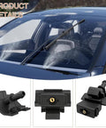 Two Pack Windshield Washer Nozzles Kit For Toyota Avalon Highlander Corolla Camry Tundra Lexus Front Sprayer Nozzles Replacement 85381-12300 High Strength Plastic Weather Resistant Easy Install Delivers Smooth Consistent Spray and detailed nozzle images