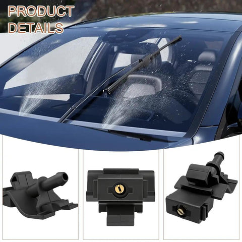 Two Pack Windshield Washer Nozzles Kit For Toyota Avalon Highlander Corolla Camry Tundra Lexus Front Sprayer Nozzles Replacement 85381-12300 High Strength Plastic Weather Resistant Easy Install Delivers Smooth Consistent Spray and detailed nozzle images