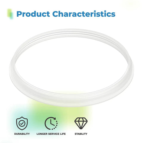 Hopper Gasket Seal For Ultra 2 Slush Machines Ice Shaving Gear Replacement Part With No Fuss Leak Proof Fit And Plug And Play Easy Installation For Smooth Operation, white food-grade rubber gasket ring