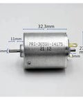PRI 365SV 14175 Mini 28mm Dual Shaft Electric Motor with 2.4mm knurled shaft, size 27.7x32.3mm for DIY home sweeper robot
