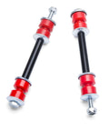 Chevy Silverado GMC Sierra 1500 Sway Bar Link Kit 2007-2018 Stabilizer Upgrade With Polyurethane Bushings For Reduced Body Roll And Tight Handling On Rough Roads, red black links