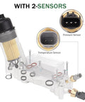 Aluminum Engine Oil Cooler And Oil Filter Housing Adapter For 3.6L V6 Engines 2011 2016 with pressure and temperature sensors