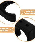 Close-up of Two Pack Nylon Water Pipe Clamps For Marine Use, easy to install, featuring durability and black marine-grade material.