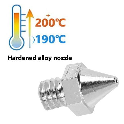 Straight Up Heavy Duty Hardened Alloy 3D Printer Nozzle 0.2mm Nickel Plated Hot End Tip Replacement Builds Different With Zero Leaks Or Clogs Fits Pro2 Pro3 E2 Premium Quality Filament Flow For Reliable Long Prints