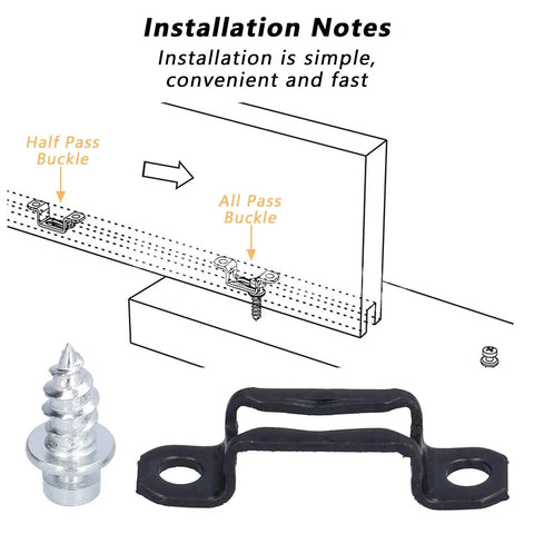 Rock Solid 2 In 1 Concealed Cabinet Connectors And Invisible Screw Fasteners Cold Rolled Steel Slide Buckles installation guide
