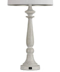 27.75 Inch USB Table Lamps Set of 2 With Built In Charging Ports, Vintage Resin Nightstand Lamps for Bedroom and Living Room
