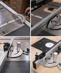 Smokin Hot Precision Miter Gauge For Your Table Saw Featuring Adjustable Flip Stop And Rock Solid Miter Fence for accurate woodworking cuts.
