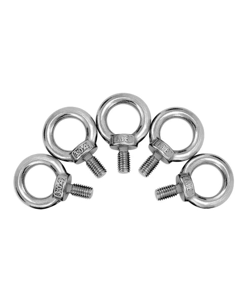 Heavy Duty Lifting Ring Eyebolts Set M8 x 14mm 304 Stainless Steel Threaded Eyebolts Eye Nut Fasteners Rust Resistant Hardware 10 Pack
