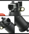 Beefed-Up Heavy Duty External Diesel Electric Fuel Pump For Dodge Ram 2500 And Ram 3500 2002 2003 2004 5.9L V6 With 34 Gallon Tank Lift Transfer Pump Replacement E7230, close-up detail showing connectors and valves