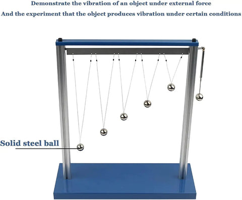 Pendulum Resonance Demonstrator For Forced Vibration Physics Lab Kit with five steel balls on a sturdy bracket for clear demos.