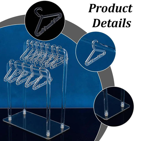 Super Sleek Acrylic Earring Holder Stand With Twenty Mini Hangers Holds Up To Sixty Pairs Two Tier Jewelry Organizer Keeps Studs Hooks And Delicate Necklaces Totally Tame Straight Up Gamechanger For Your Vanity Setup