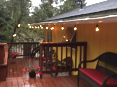Patio with 11W Outdoor S14 Incandescent Replacement Bulbs For Patio String Lights E26 Base 25 Pack 120V Clear Amber Tint Glass Non LED