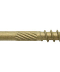 Pro Standard 9 X 5 Inch Bronze Coated Wood Screws Torx Star Drive Trim Head For ACQ Treated Lumber And Siding detail shot of screw shaft